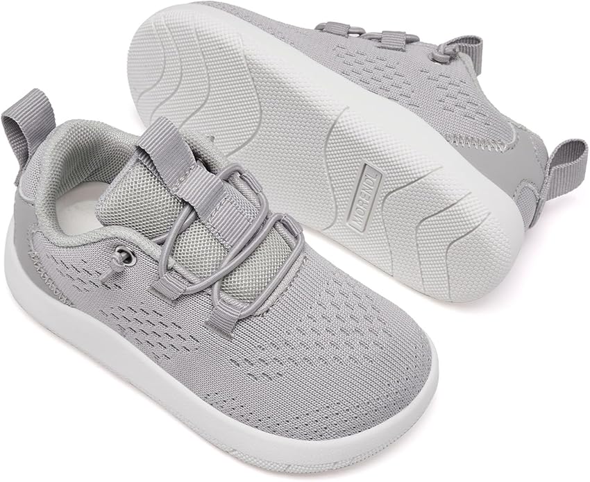 MORENDL Wide Toddler Shoes Baby Walking Shoes Girls Boys Zero Drop Minimalist Sneakers Slip On Tennis Shoe Breathable Naturally Flexible