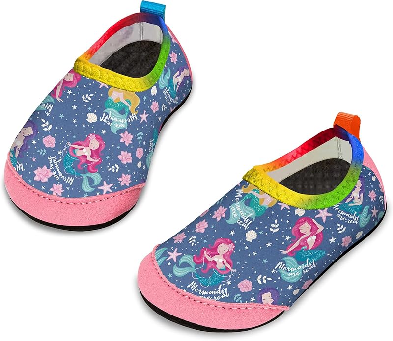 Baby Boys and Girls Swim Water Shoes Barefoot Aqua Socks Non-Slip for Beach Pool Toddler Kids