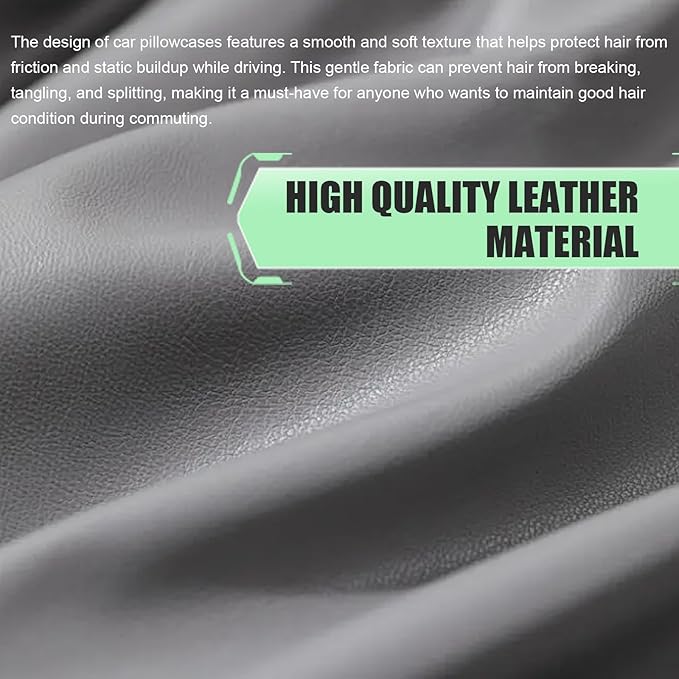 Shakas 2 PCS Cars Headrest Covers, Full Wrap-around Non-marking Fit Anti-scratch Protector, Waterproof Leather Portable Reusable Elastic Dust Cover, for Most Cars Seat Headrest Accessories (Gray #M)