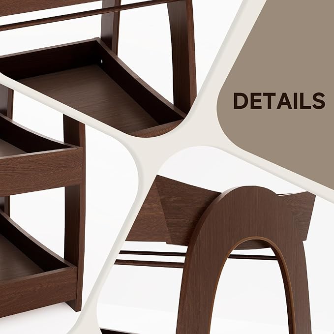 Baby Changing Table, Wood Diaper Changing Table with 2-Tier Storage Shelves, Wooden Baby Changing Station for Nursery, Modern Changing Table Dresser