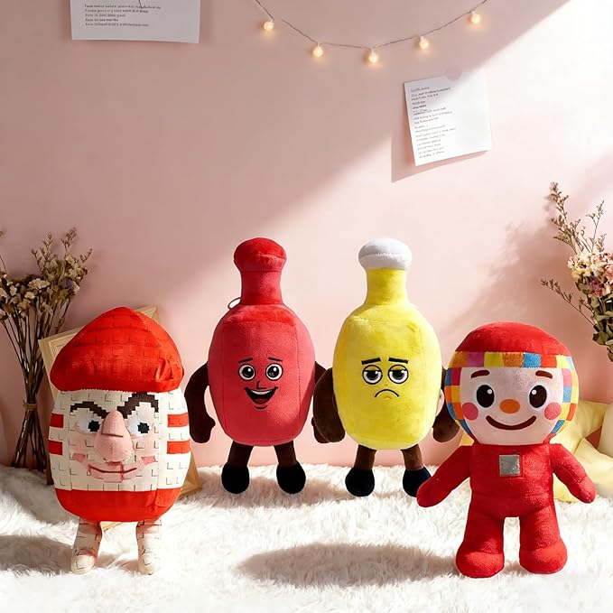 4PCS Steal a Brainrot Plush,Cute Soft Stuffed Animal, Collectible Gift for Game Fans (4PCS#C)