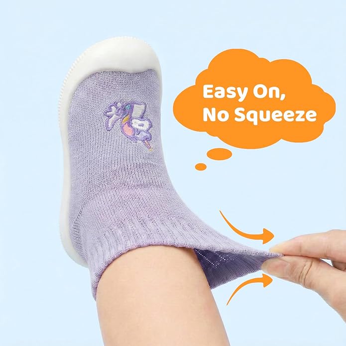 STQ Baby Socks Shoes Toddler Wide Toe Box Non-Slip Slippers Infant Walking Shoe Soft Baby Boys Girls Lightweight Sneakers