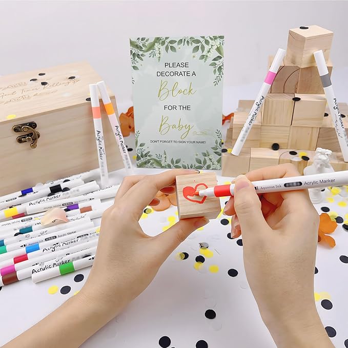 78 PCS Fun Baby Shower Games Sign Kit, Unique Baby Shower Ideas, Funniest Games Ever Where You Can Draw to Your Heart's Content, Suitable for Boy and Girls