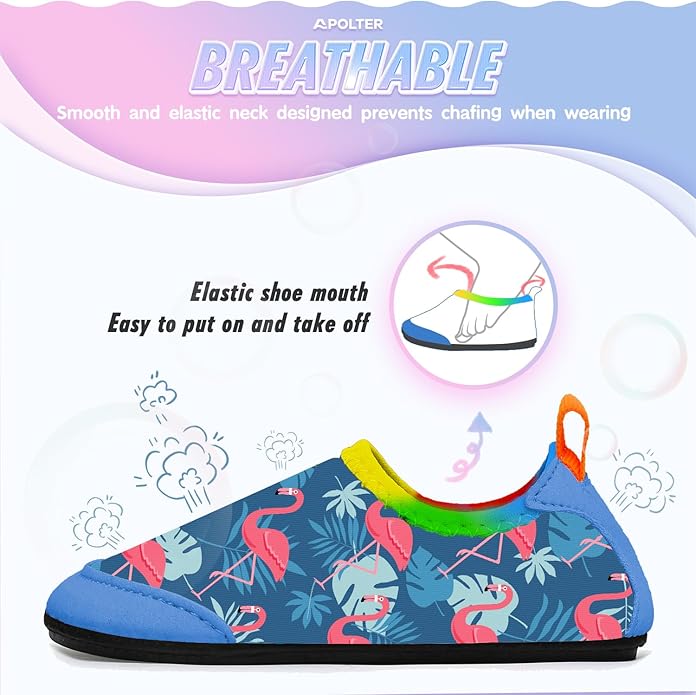 Baby Boys and Girls Swim Water Shoes Barefoot Aqua Socks Non-Slip for Beach Pool Toddler Kids