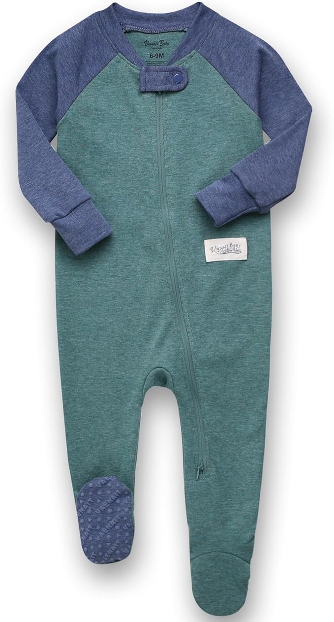 VAENAIT BABY Infant Toddler Boys Girls Modal Cotton Footed Pajamas One-Piece Romper Sleep and Play 0M-2T