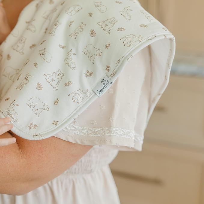 Copper Pearl Natalie Burp Cloth Set