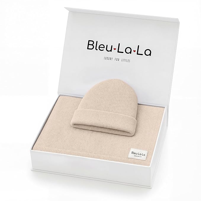Baby Gift Set - Organic Cotton Newborn Blanket Essentials, Thoughtful Baby Shower & New Baby Gift for Boys & Girls (Luxe - Oatmeal)