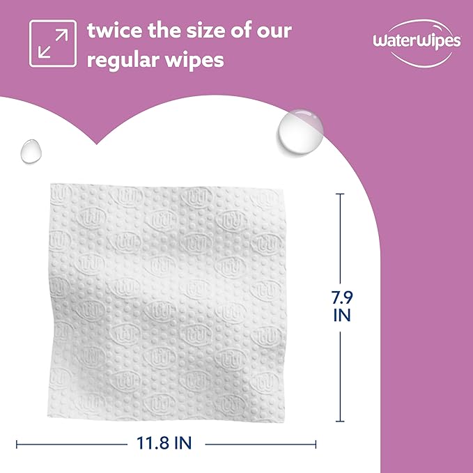 WaterWipes Sensitive+ Body & Intimate Wipes, 3-In-1 Cleans, Cares, Protects, 99.9% Water, Unscented & Hypoallergenic Hygiene Wet Wipes, Adult Care, 30 Wipes (1 Packs)
