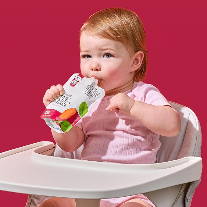 Serenity Kids 6+ Months Veggie Puree Baby Food Pouches - USDA Organic Baby Snacks - No Added Sugar Veggie Puree for Toddler Snack - On-the-Go Food Pouches - 3.5 Oz, Pack of 6