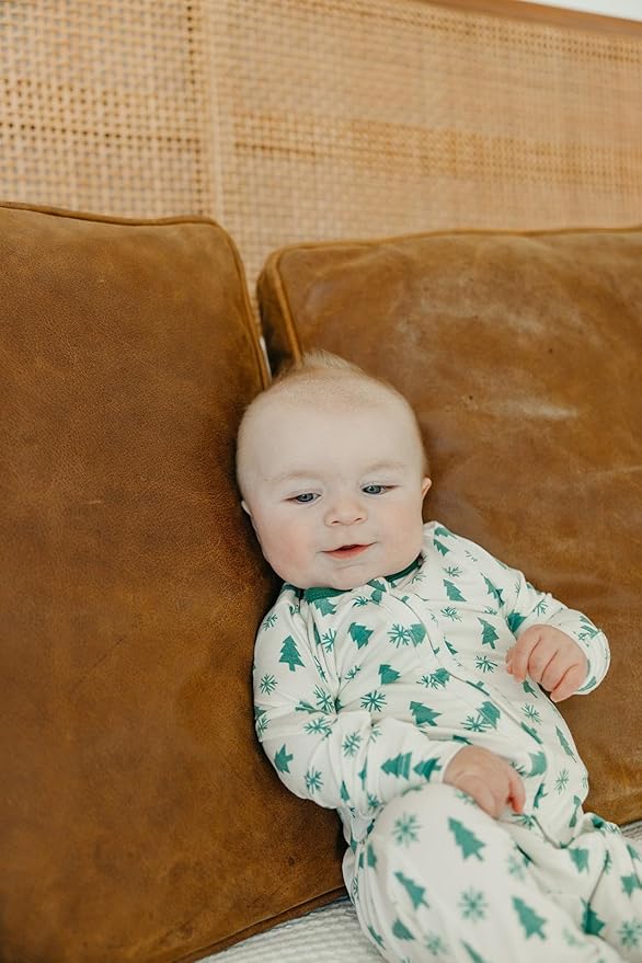 Copper Pearl Zip-Up Footie Baby Pajamas: Ultra-Soft Boys Pajamas and Girls Pajamas, Premium Knit Fabric in Stylish Prints, Tag-Free with Two-Way Zipper, Sized Newborn to 24 Months, Alps