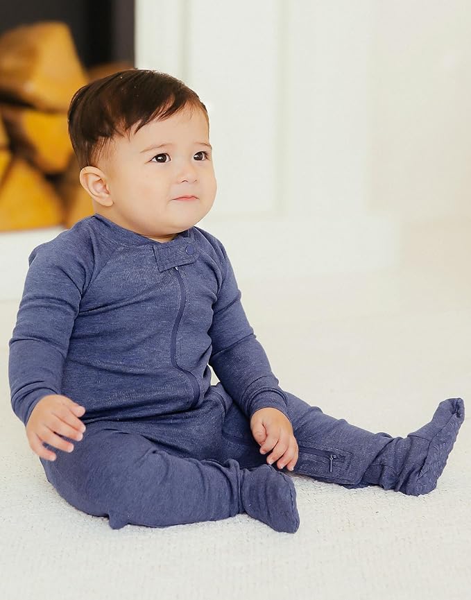 VAENAIT BABY Infant Toddler Boys Girls Modal Cotton Footed Pajamas One-Piece Romper Sleep and Play 0M-2T