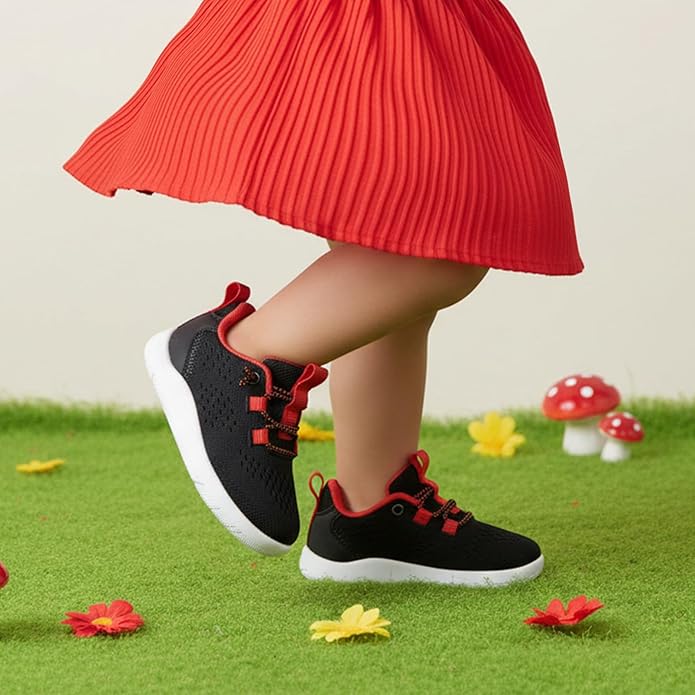 MORENDL Wide Toddler Shoes Baby Walking Shoes Girls Boys Zero Drop Minimalist Sneakers Slip On Tennis Shoe Breathable Naturally Flexible