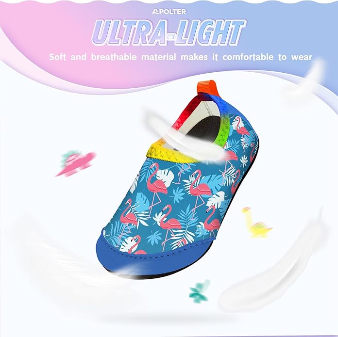 Baby Boys and Girls Swim Water Shoes Barefoot Aqua Socks Non-Slip for Beach Pool Toddler Kids
