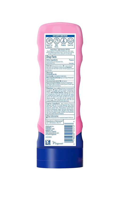Banana Boat Baby Sunscreen Lotion, SPF 50+, 6oz each, Twin Pack