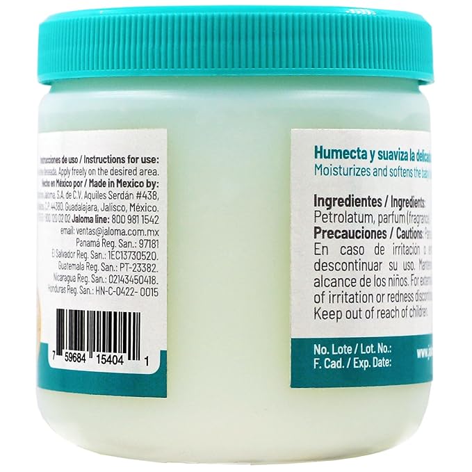 Jaloma Baby White Petrolatum, Prevents Diaper Rash, Softens Baby Skin, 8.11 Oz Jar