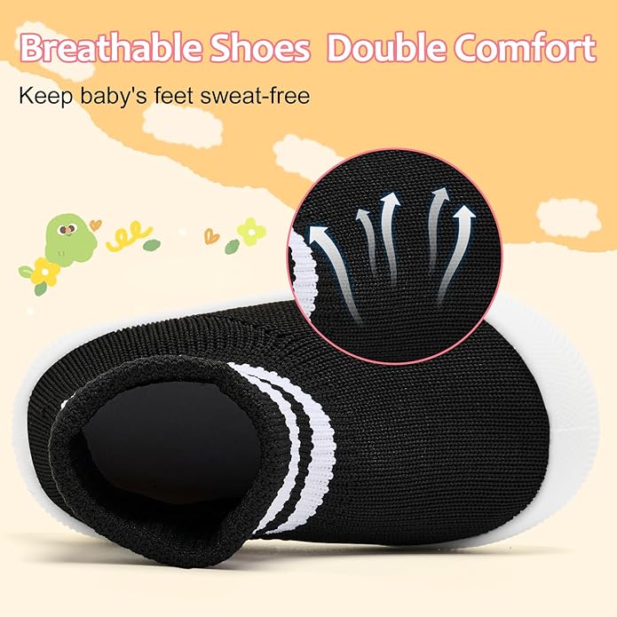 VIFUUR Baby Shoes Girls Boys Toddler Sneakers Non-Slip First Walkers Shoes for Babies 6 9 12 18 24 Months