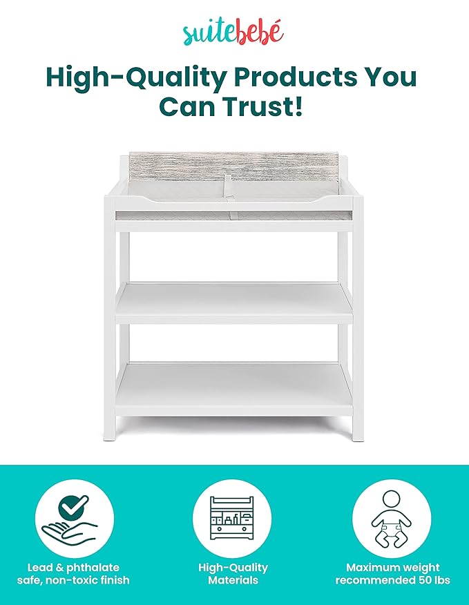 Suite Bebe Hayes Changing Table, White/Natural