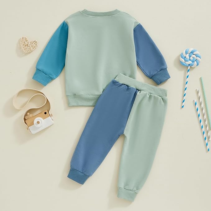 Toddler Boy Outfit Mama's Little Man Long Sleeve Sweatshirt And Pants Set Infant Baby Boy Fall Winter Clothes