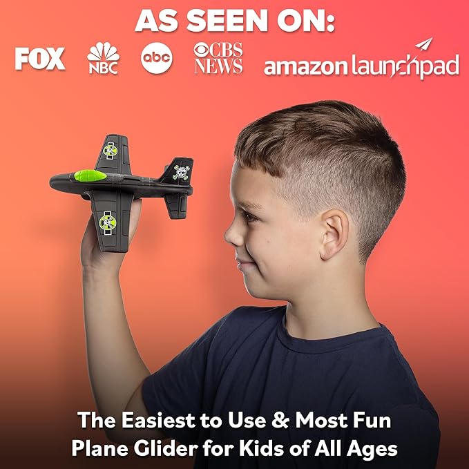 Toy Airplane For Kids - Boo Basket Stuffers for Kids - Durable EVA Foam Plane - Air plane Toy Stocking Stuffers - Small Gifts For Boys & Girls 2026 Foam Glider Plane - Fun Kid Glider Airplanes Toys