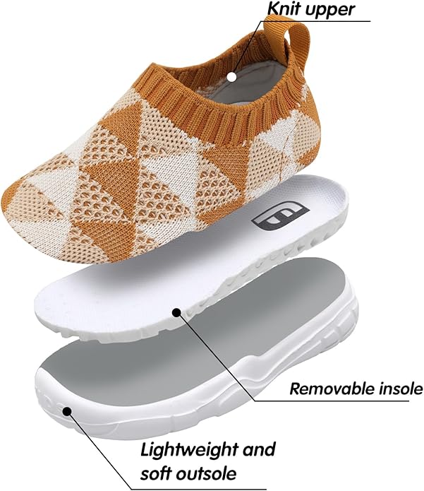 JOINFREE Toddler Boys Girls Sneaker Slip On Shoes Kids Lightweight Breathable Walking Shoes