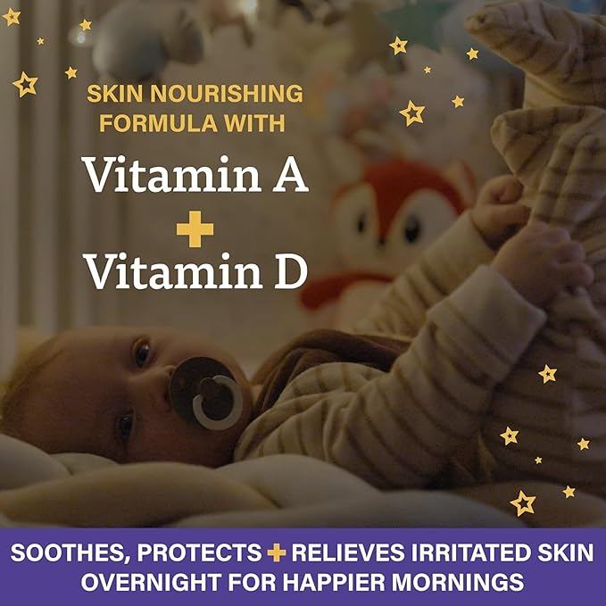 A+D Overnight Healing Diaper Rash Ointment - Soothes, Protects & Relieves Diaper Rash Overnight with Lavender & Colloidal Oatmeal - Healing Ointment for Red, Itchy, Irritated Skin - 3.6oz