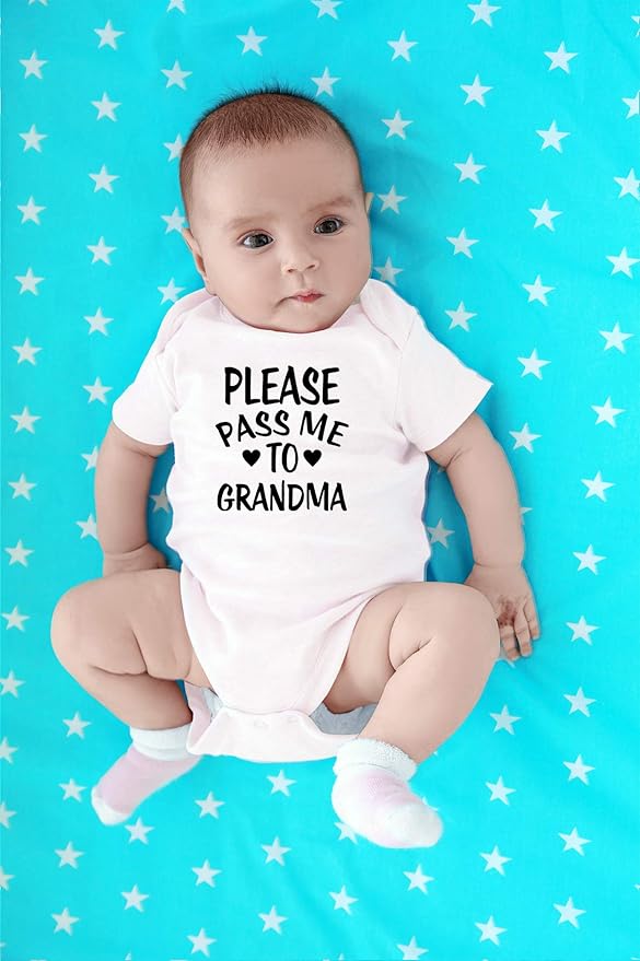 CBTwear Please Pass Me To Grandma Baby Bodysuit Funny Infant Outfit Cute Newborn Clothes Unisex Romper