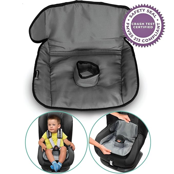 Lynmark® Potty Training Car Seat Protector Cover - Waterproof Soft Piddle Pads for Toddlers and Baby Carseat - Travel-Friendly Universal Washable Liner Mat for Spills, Nappy Leaks, Accidents - Grey