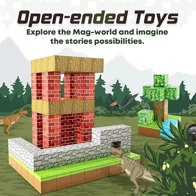 Magnetic blocks-100pcs,Building Cube,Size 0.8 inches/2cm, Constructions Toys for Boys & Girls Age 3-4, 5 6 7 8 9 10