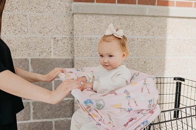 Copper Pearl Multi-Use Cover: Car Seat Covers, Nursing Cover, and Stroller Cover - Stretchy Fabric, All-Season Use, Stylish Designs, Easy Access for Moms - Wonder Woman™