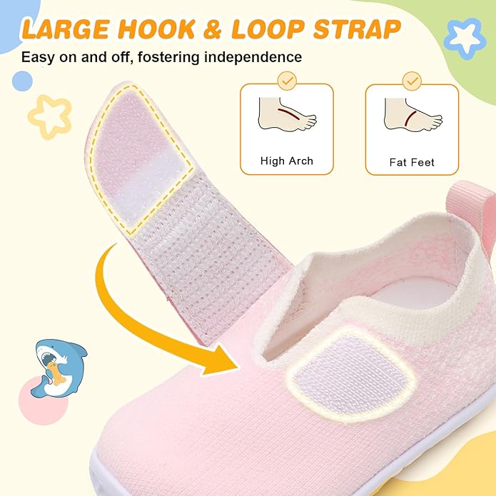 L-RUN Baby Shoes Boys Girls First Walking Shoes Infant Sneakers Toddler Crib Shoes Lightweight Breathable Non-Slip Soles