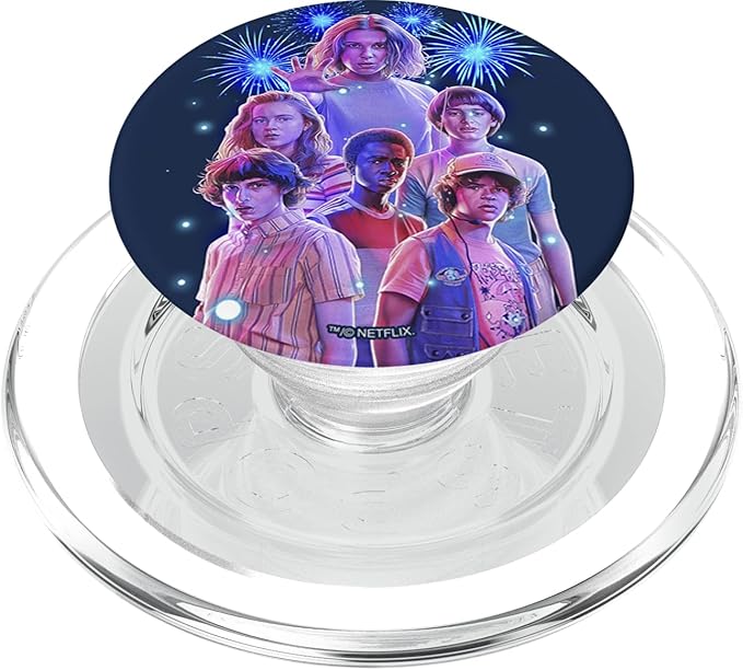 Stranger Things Group Shot Fireworks PopSockets PopGrip for MagSafe