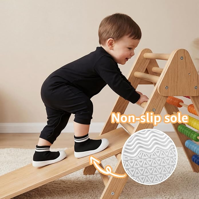STQ Baby Socks Shoes Toddler Wide Toe Box Non-Slip Slippers Infant Walking Shoe Soft Baby Boys Girls Lightweight Sneakers