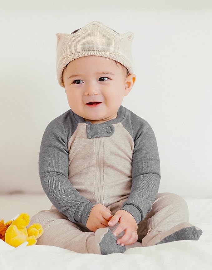 VAENAIT BABY Infant Toddler Boys Girls Modal Cotton Footed Pajamas One-Piece Romper Sleep and Play 0M-2T
