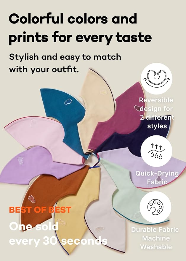 Konny Baby Bibs 3/5/7-Pack Set, 360 ° Rotate, Soft and Absorbent Bandana Drooling for Boys Girls baby Essentials