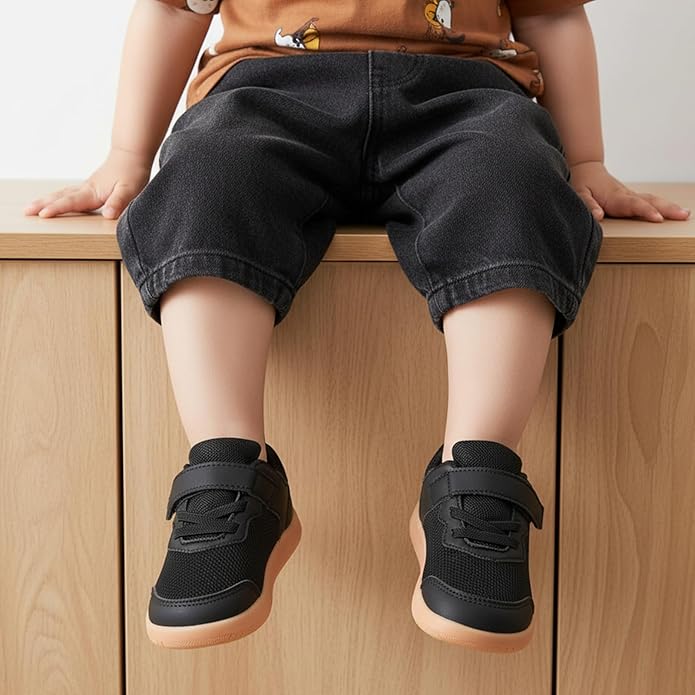 Wide Toe Box Toddler Shoes Baby First Walking Shoe Boys Girls Non-Slip Zero Drop Minimalist Tennis Sneakers