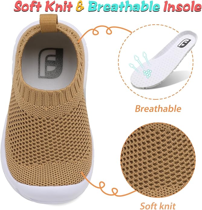 JOINFREE Toddler Boys Girls Sneaker Slip On Shoes Kids Lightweight Breathable Walking Shoes