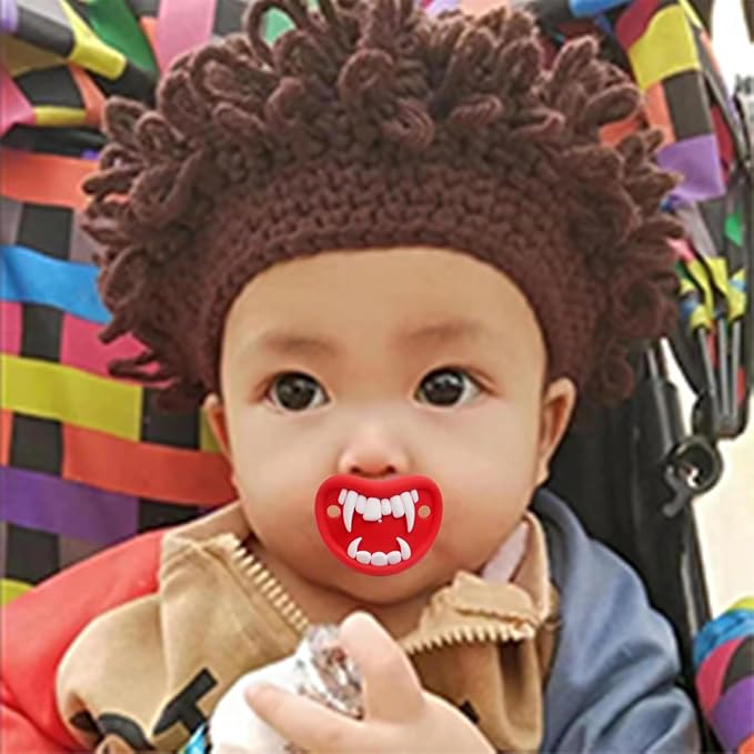 Mustache Newborn Pcifiers for 0-6 Months,Funny Pacifiers for Babies, Mustache Pacifier,Teeth Binky,Gift Pacifiers for Boys and Girls (Colors-05)