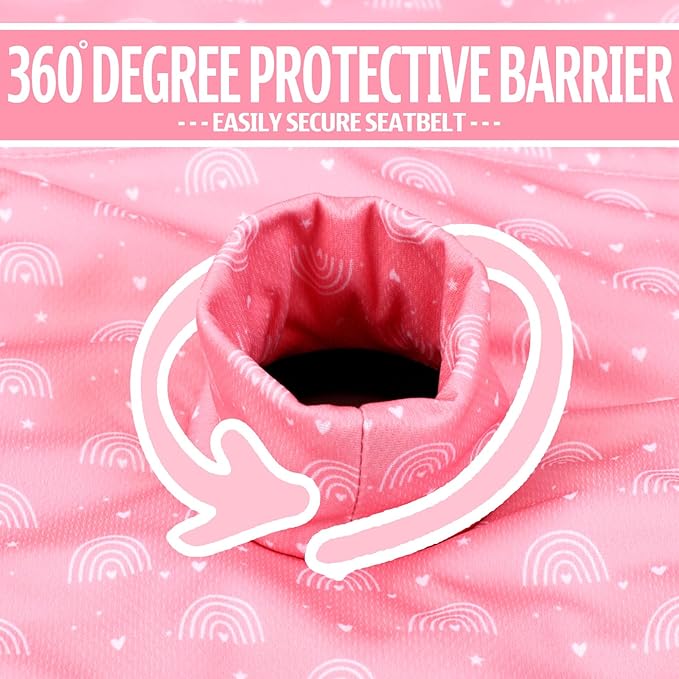2 Pack Boho Car Seat Protector for Potty Training Waterproof Piddle Pad Cover from Spillages Nappy Leaks Toilet Training Anti Slip Backing Strollers Carseat Liner for Toddlers Babies