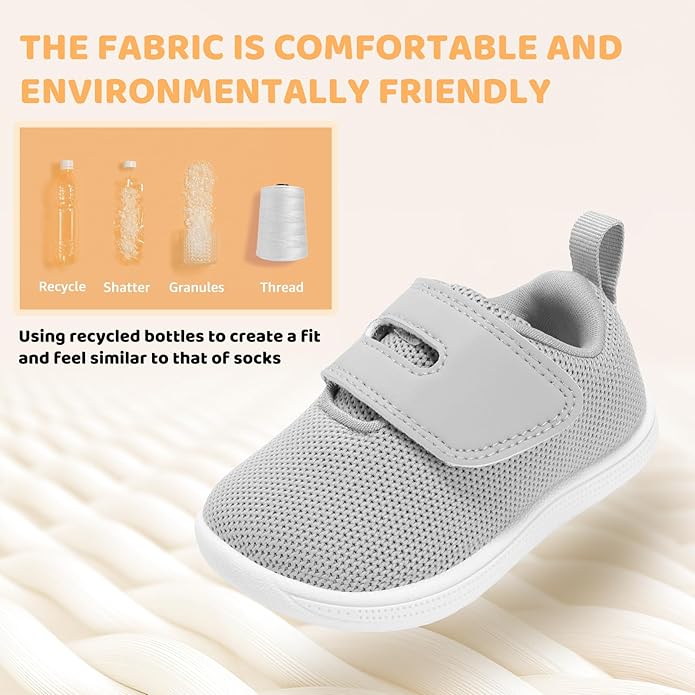Baby Boy Girl Wide Toe Box Shoes Toddler Barefoot Shoe Non-Slip First Walking Infant Sneakers 6 9 12 18 24 Month