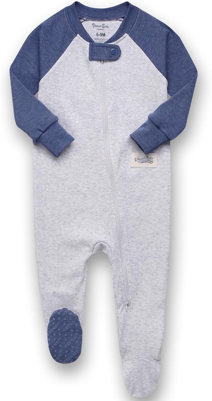 VAENAIT BABY Infant Toddler Boys Girls Modal Cotton Footed Pajamas One-Piece Romper Sleep and Play 0M-2T