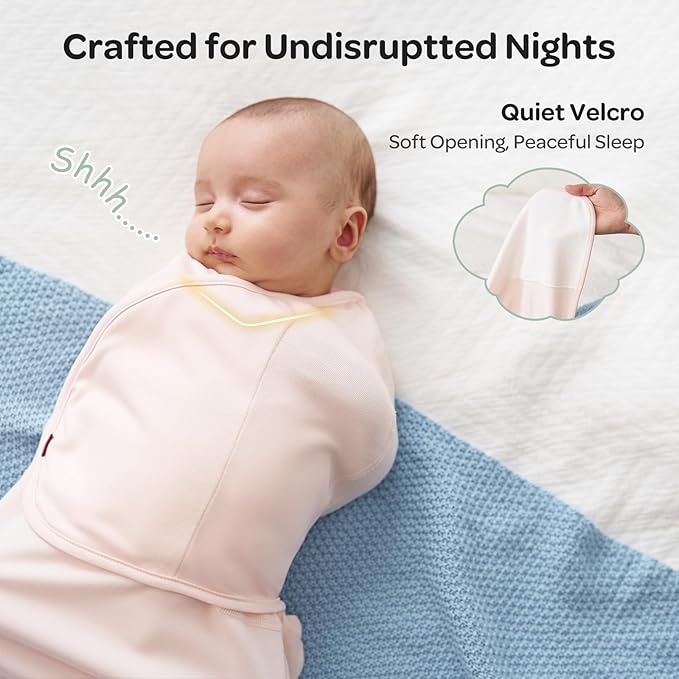 Momcozy Swaddles for Newborns, Quiet Fastener Suitable for Infant 0-3 Months, New-Parent-Friendly Swaddle Sack, Reduce Startle Reflex, Newborn Boys Girls Registry Essentials, 2-Pack, Bloom