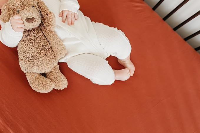 Copper Pearl Premium Knit Baby Crib Sheets for Boys and Girls Breathable and Soft, Fitted Crib Sheets for Standard Baby Mattresses, Moab