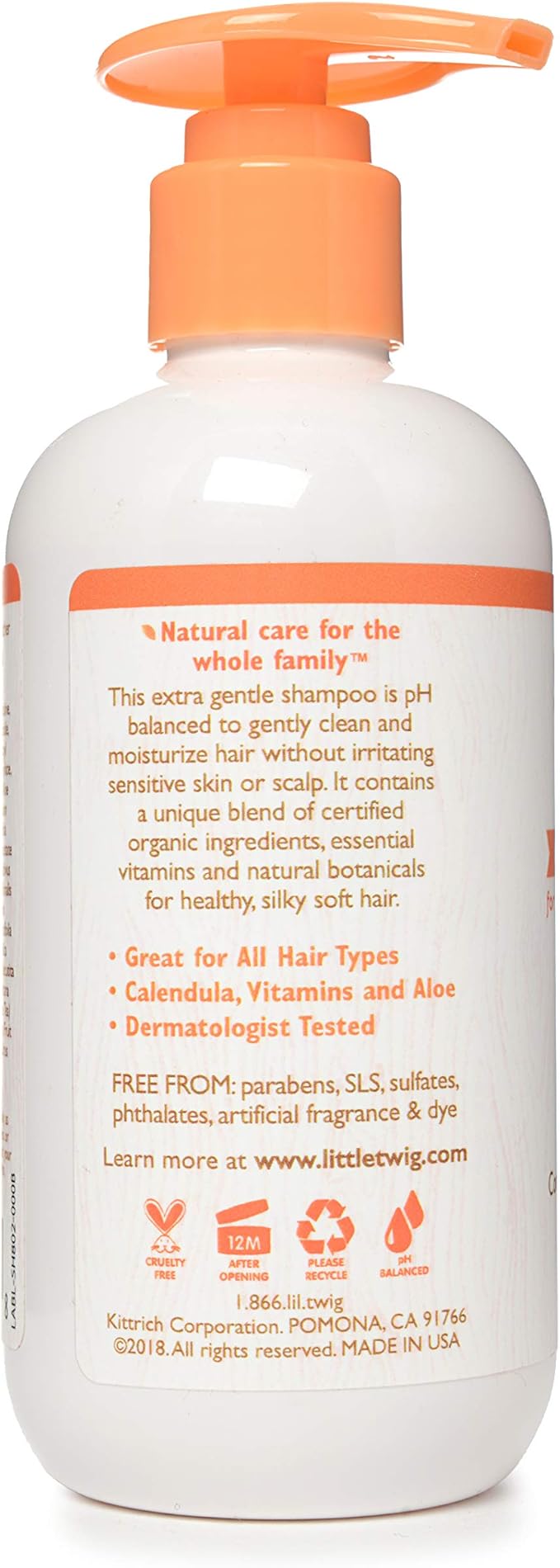 Little Twig Shampoo, Natural Plant Derived Formula, Tangerine, 8.5 fl oz.