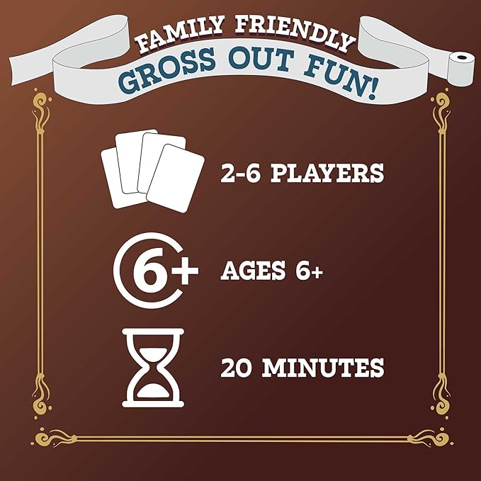 Paper House: Go Poo! The Game - Laugh Out Loud Funny Card Collection, Family Night, Hilarious Toilet Humor, Adults Kids Age 6+, 2-6 Players