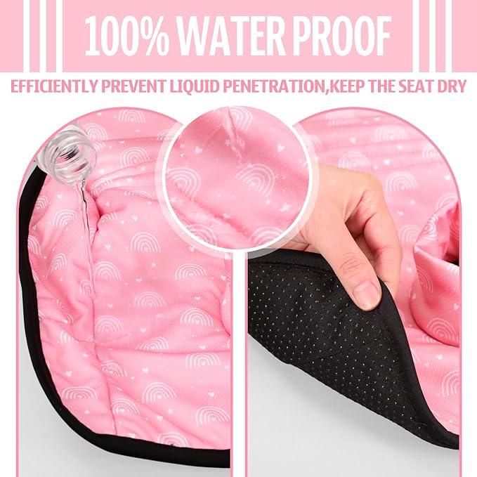 2 Pack Boho Car Seat Protector for Potty Training Waterproof Piddle Pad Cover from Spillages Nappy Leaks Toilet Training Anti Slip Backing Strollers Carseat Liner for Toddlers Babies