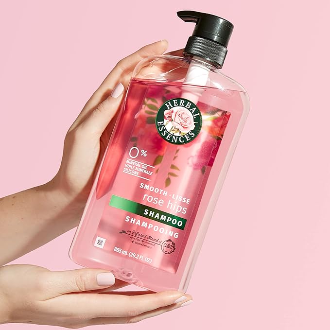Herbal Essences Shampoo & Conditioner Set, Smooth Collection, Paraben-Free, Color-Safe, with Rose Hips & Vitamin E, 29.2 Fl Oz Each, 2-Pack