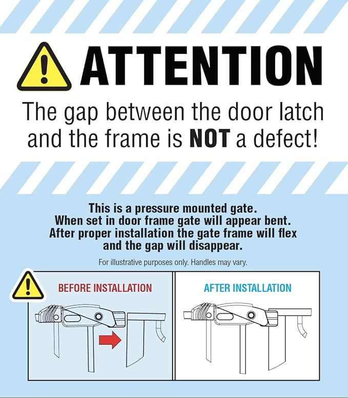Regalo Safety Extra Tall and Wide Baby Safety Gate for Doorways & Bottom of Stairs, Pressure Mount Design for Babies 6-24 Months, Toddlers & Pets, Tested & Safe, American Designed, American Owned
