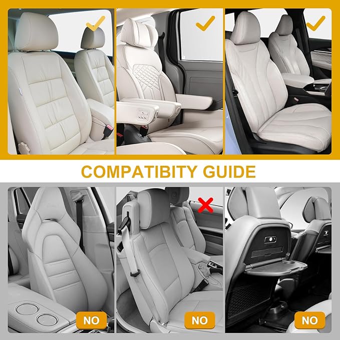 Sanwom Car Seat Back Protector for Kids - Backrest Protector Prevents Damage from Kicking, Universal Fit Seat Protector with Anti-Slip Design, Shields Against Scratches & Footprints