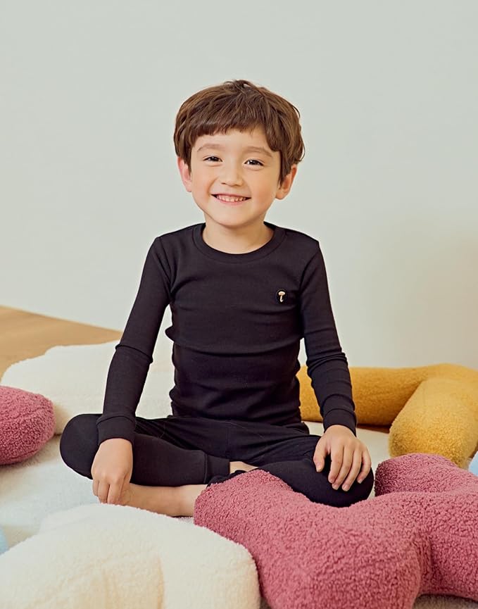 moimoln Baby Toddler Pajama Set Snug-Fit Cotton Modal Sleepwear, Leopard, Check & Solid Mix (6M-8Y, 1/2 Pack)