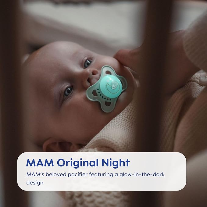 MAM Variety Pack Baby Pacifier, Includes 3 Types of Pacifiers, Nipple Shape Helps Promote Healthy Oral Development, 3 Pack, 0-6 Months, Boy (Pack of 12)